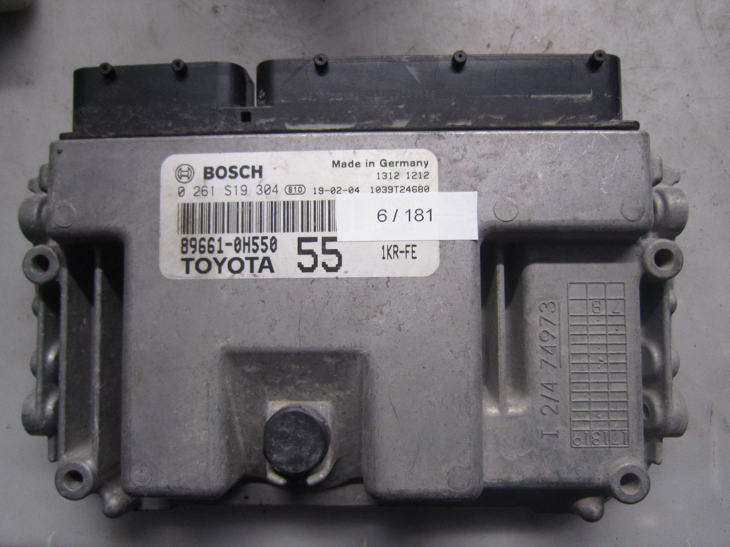6-181 Centralina Motore Bosch 0 261 S19 304 0261S19304 89661-0H550 1039T24680 55 1KR-FE TOYOTA Benzina AYGO