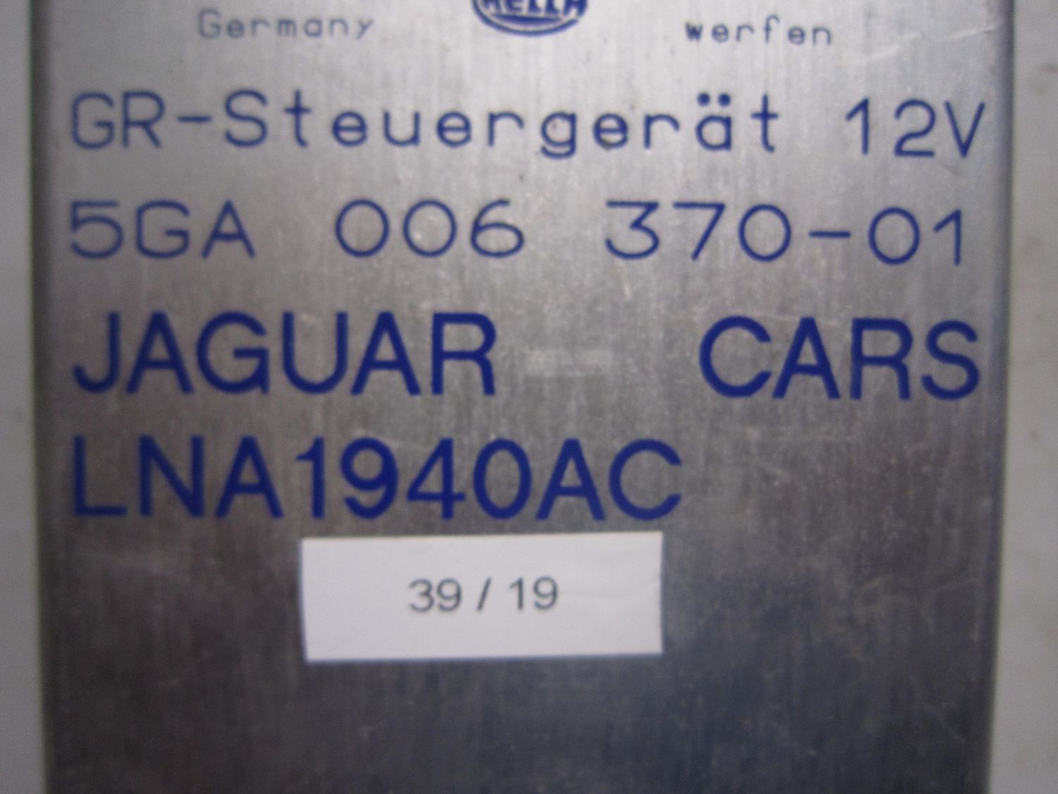 39-19 Centralina Speed Control Hella KG LNA1940AC   5GA 006 370-01    JAGUAR  SOVEREIGN