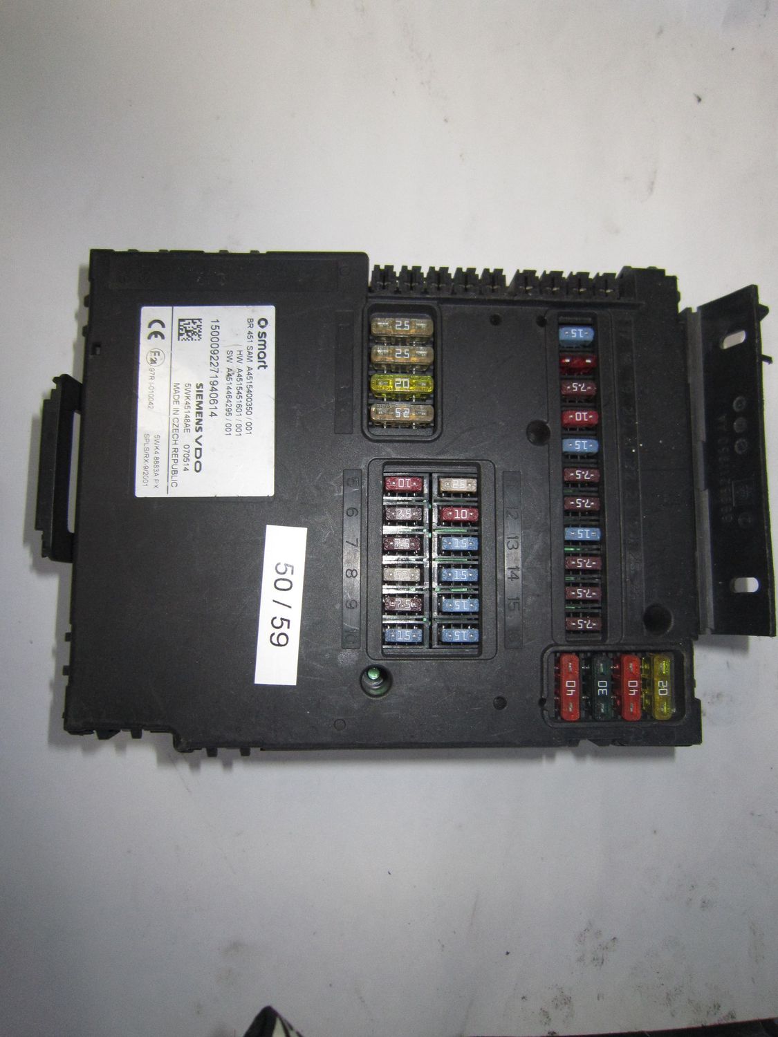 50-59 Body Computer Siemens 5WK45148AE   A4515400350 SW A4514464295   SMART  451