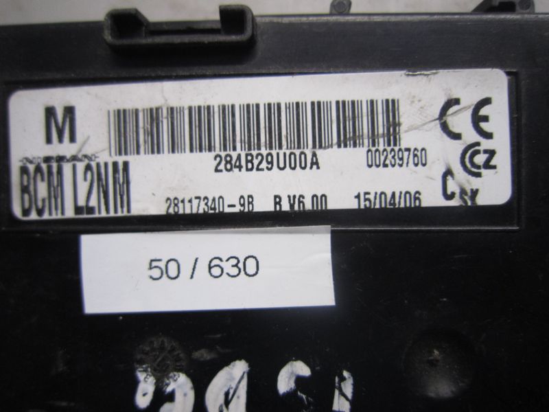 50-630 Body Computer Johnson Controls BCM L2NM BCML2NM 28117340-98 R V6 00   NISSAN  NOTE