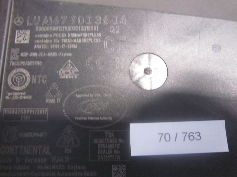 70-763 Modulo Chiusura Centralizzata Continental A 167 900 36 04 A1679003604 Q2    MERCEDES  CLASSE A