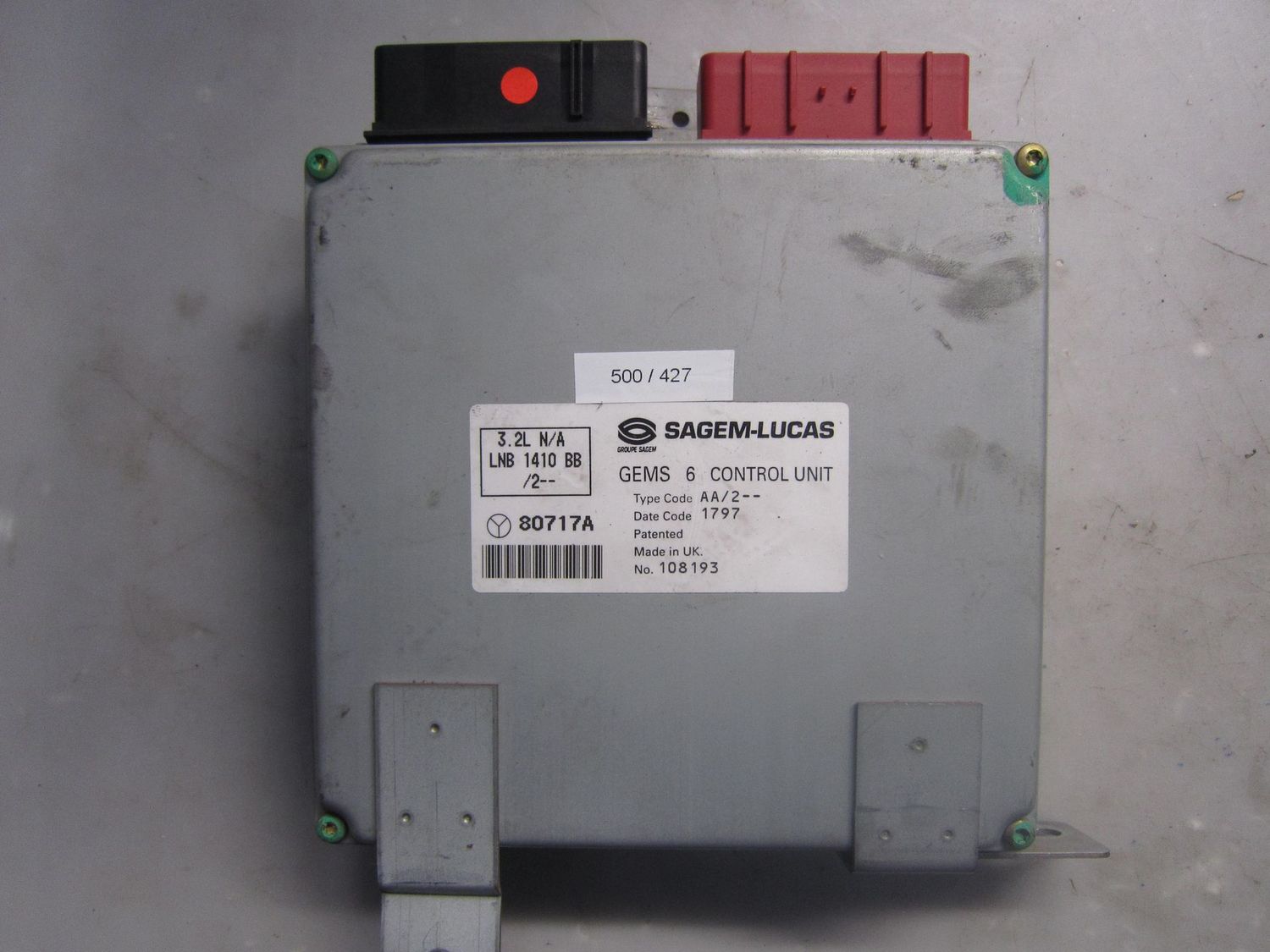 500-427 Centralina Motore Sagem 80717A   LNB 1410 BB GEMS 6 CONTROL UNIT   JAGUAR Benzina Sovereign