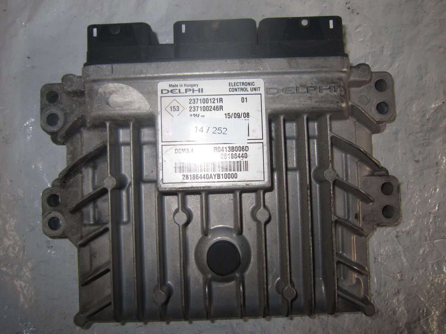 14-252 Centralina Motore Delphi 237100121R   DCM3.4 237100246R R0413B006D  RENAULT Diesel Megane_Scenic