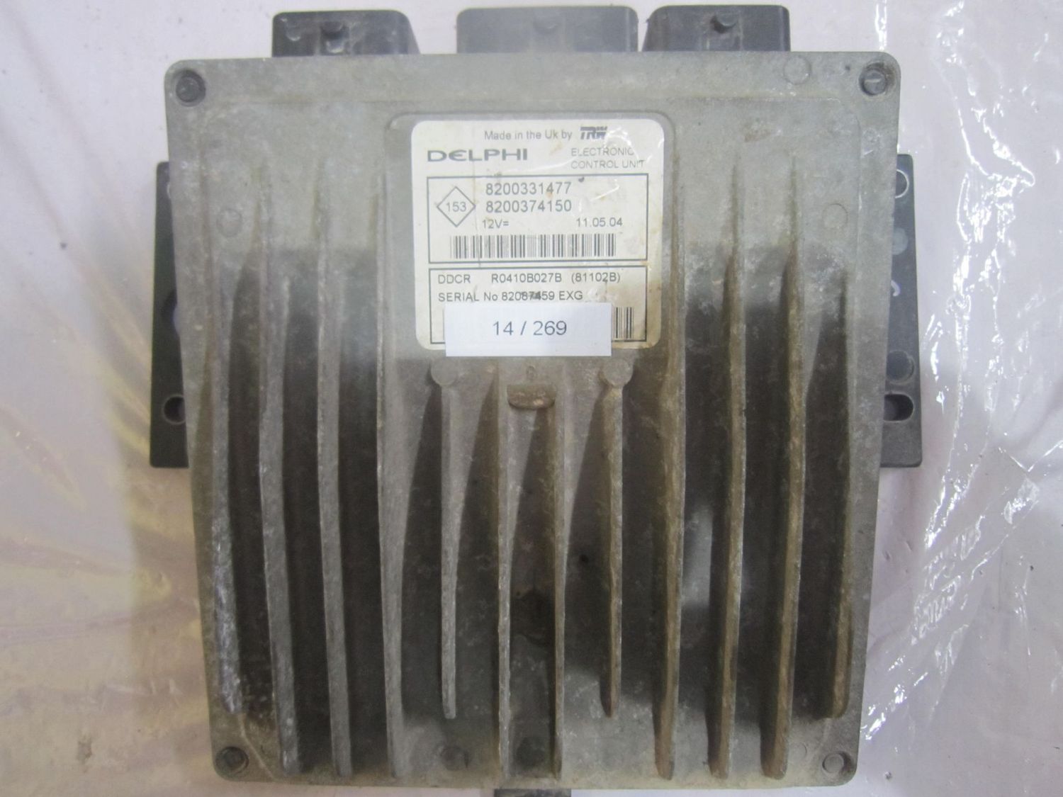 14-269 Centralina Motore Delphi R0410B027B   8200331477 8200374150   RENAULT Diesel Clio