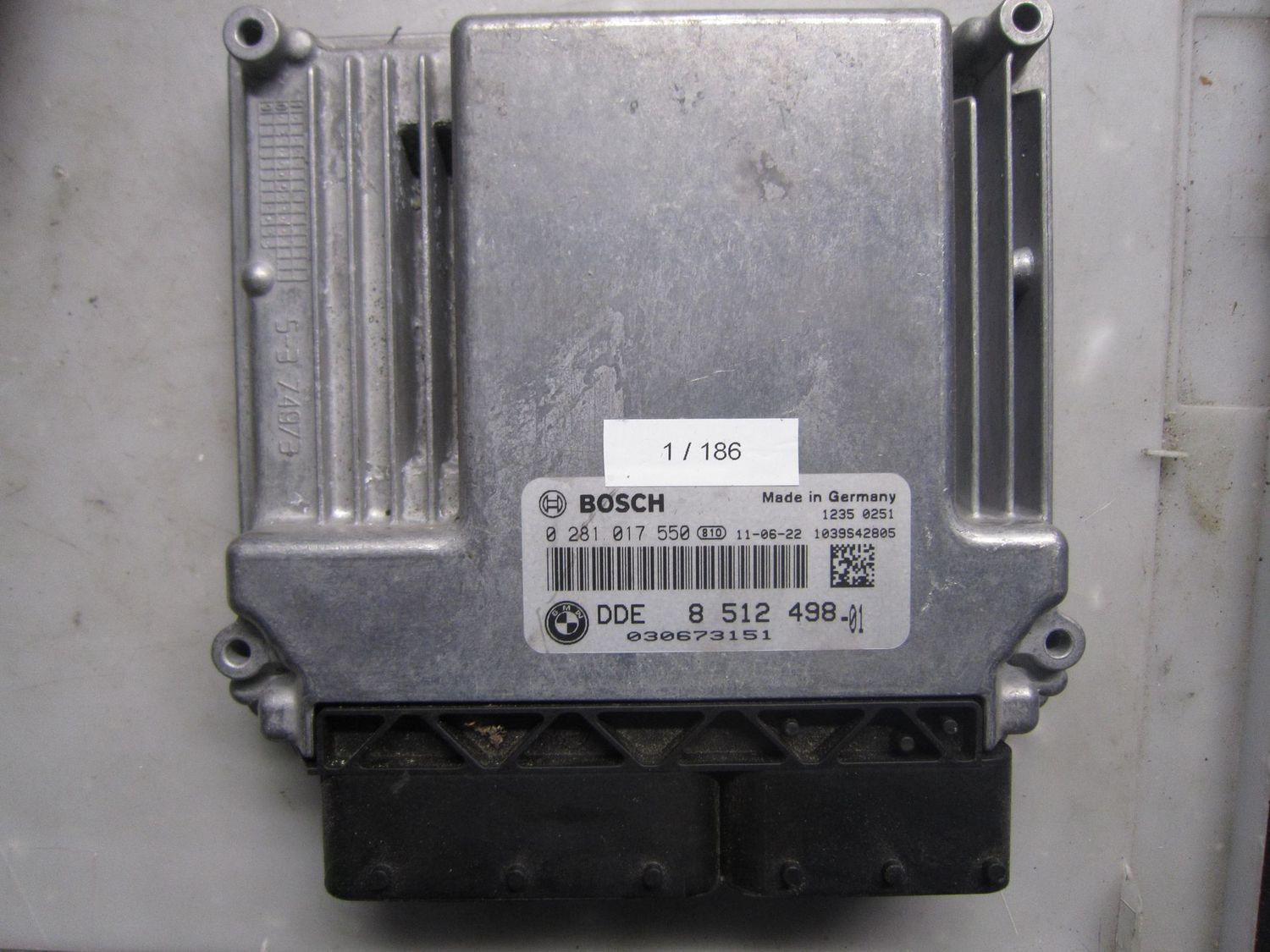 1-186 Centralina Motore Bosch 0 281 017 550 0281017550 8 512 498 1039S42805   BMW Diesel SERIE 1