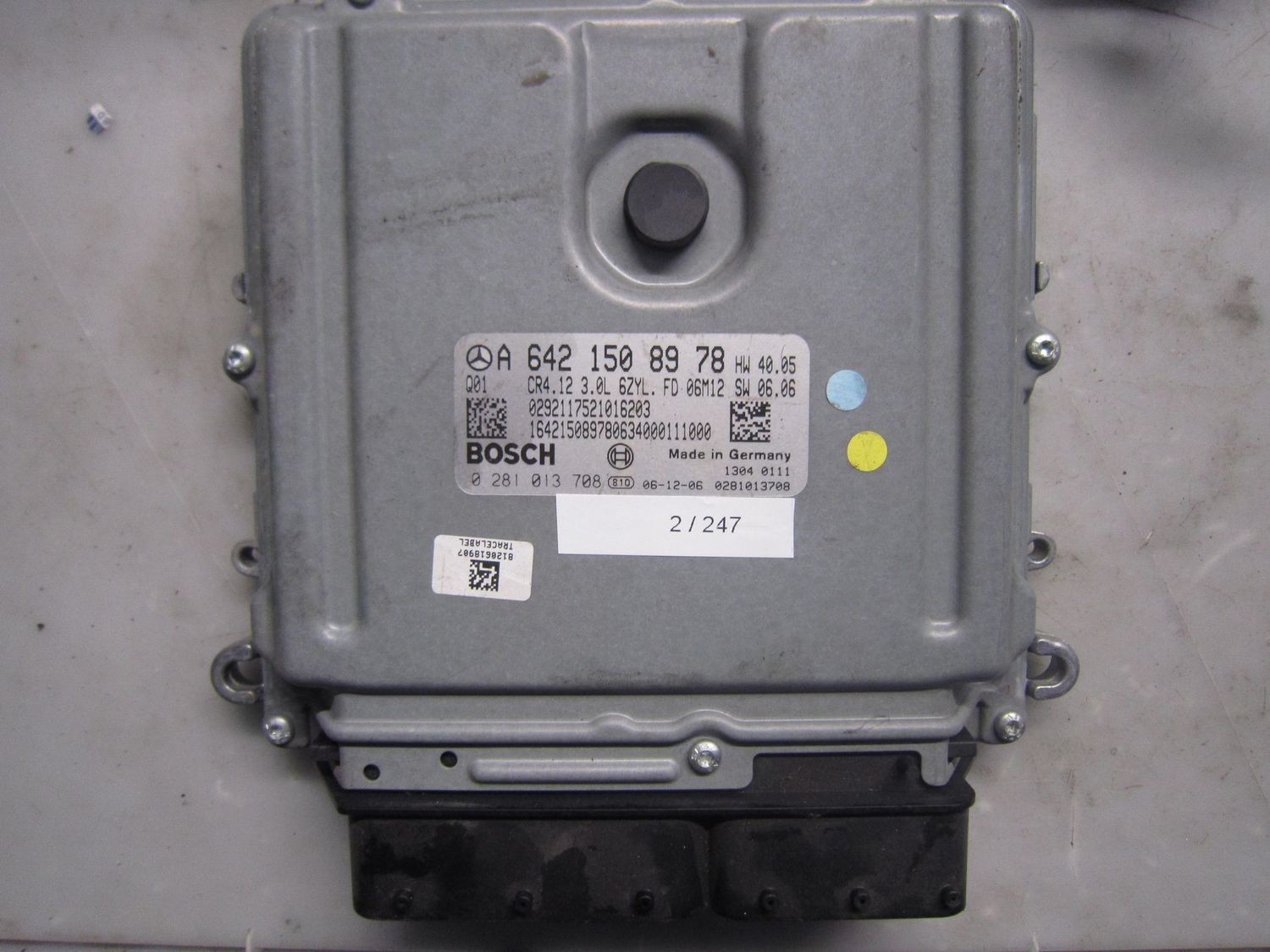 2-247 Centralina Motore Bosch 0 281 013 708 0281013708 A 642 150 89 78  CR4.12 3.0L 6ZYL HW 40.05  SW 06.06 MERCEDES Diesel CLS