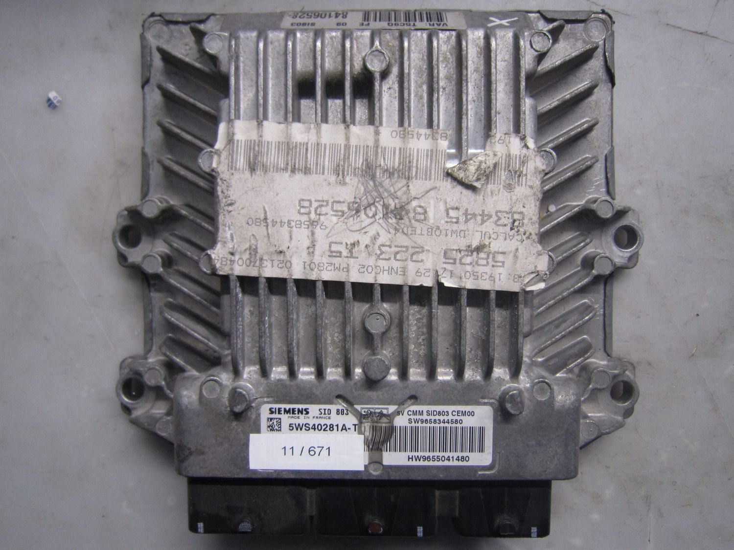 11-671 Centralina Motore Siemens 5WS40281A-T 5WS40281AT 9658344580 9655041480 SID 803  CITROEN / PEUGEOT Diesel Varie