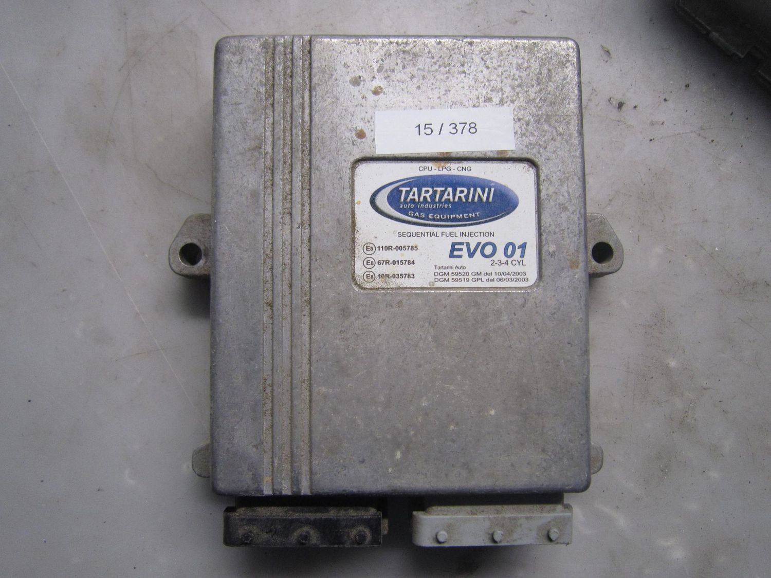 15-378 Centralina Gas Gpl / Metano Tartarini EVO 01 EVO01 2-3-4 CILINDRI      Benzina / Gpl / Metano