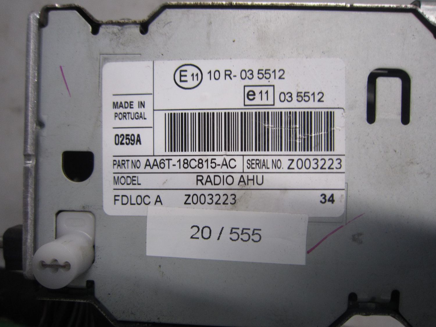 20-555 Autoradio Ford AA6T-18C815-AC AA6T18C815AC RADIO AHU    FORD  Fiesta