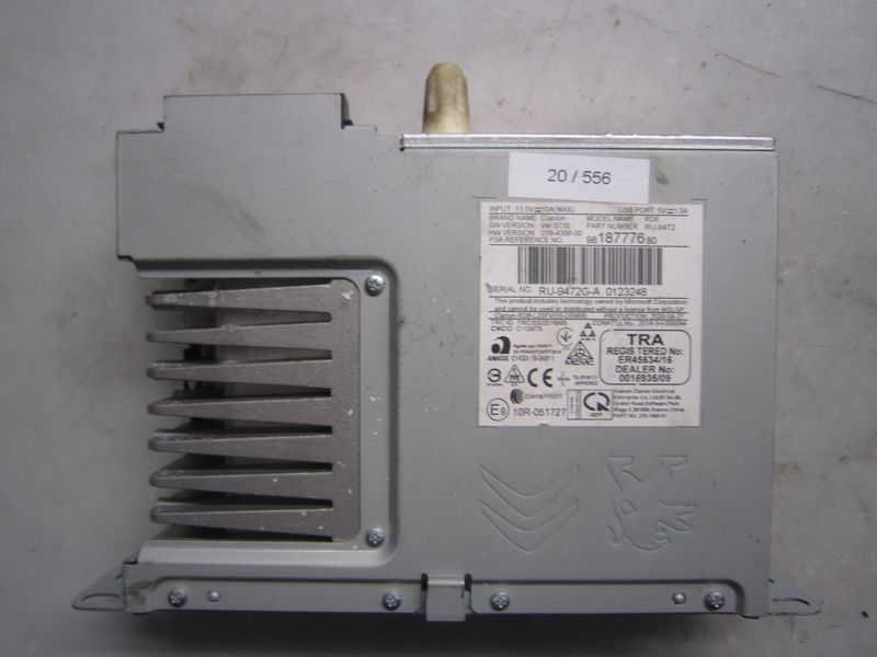 20-556 Autoradio Clarion 9818777680   RD6 RU-9472   PEUGEOT  PARTNER