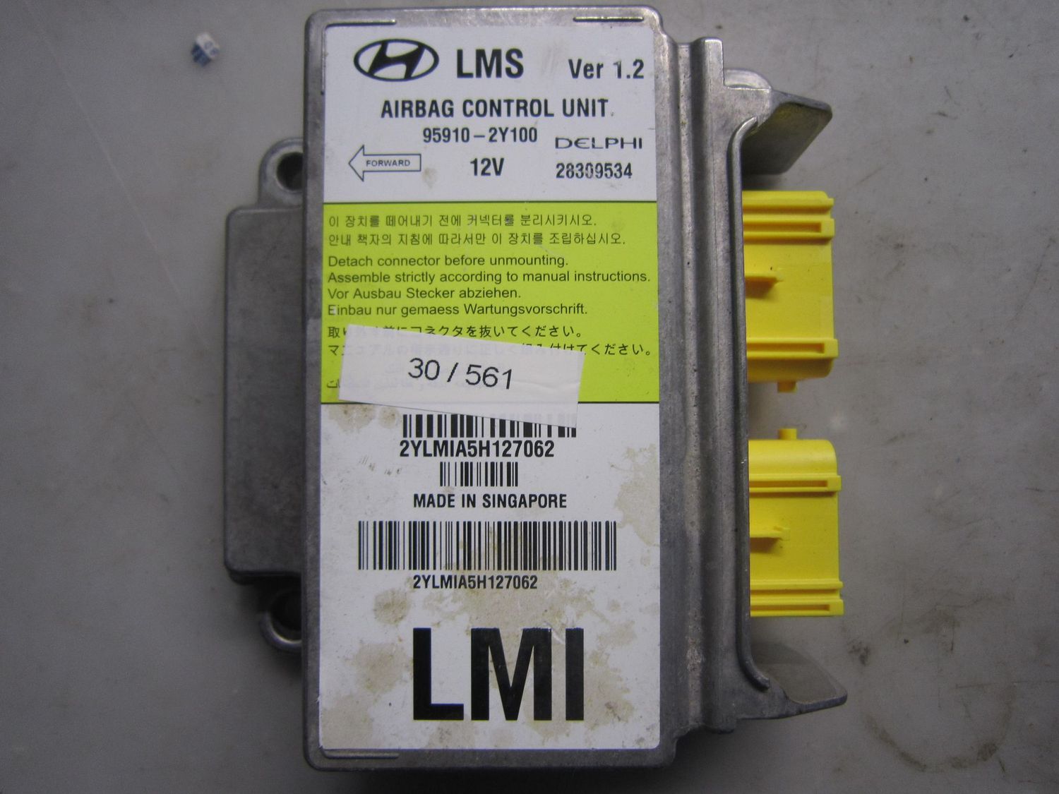 30-561 Centralina Airbag Delphi 95910-2Y100 959102Y100 28309534 LMI   HYUNDAI  IX 35