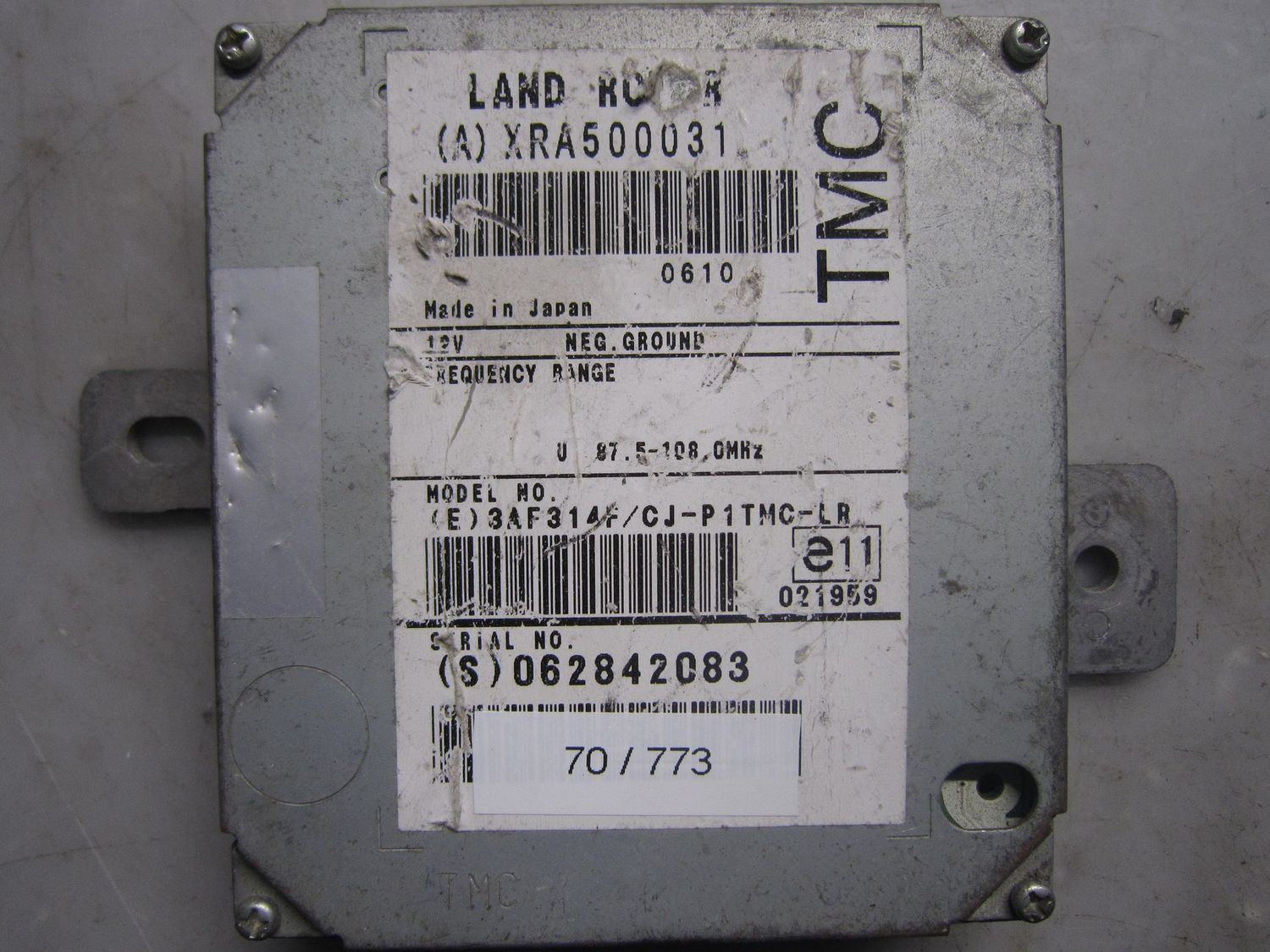 70-773 Modulo Antenna Land Rover XRA500031   3AF314F/CJ-P1TMC-LR    LAND ROVER  VARIE