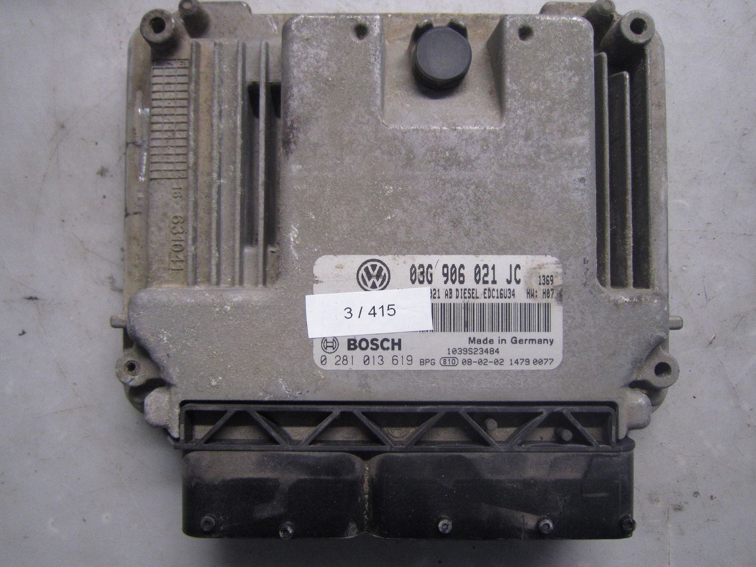 3-415 Centralina Motore Bosch 0 281 013 619 0281013619 03G 906 021 JC 1039S23484 EDC16U34  SKODA Diesel OCTAVIA