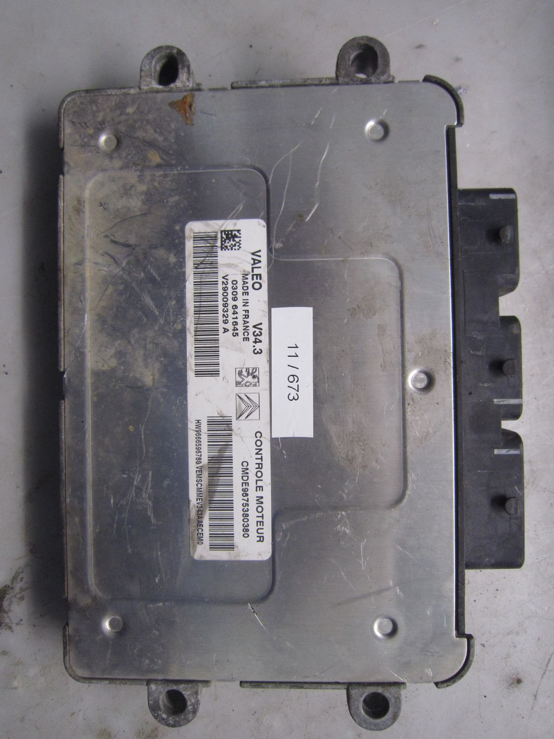 11-673 Centralina Motore Valeo V29009329 A V29009329A CDME9675380380 V34.3   PEUGEOT Benzina 208