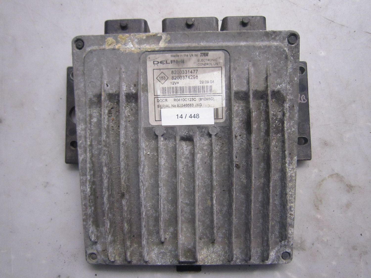 14-448 Centralina Motore Delphi R0410C123C   8200331477 8200374298 81093C  RENAULT Diesel Varie