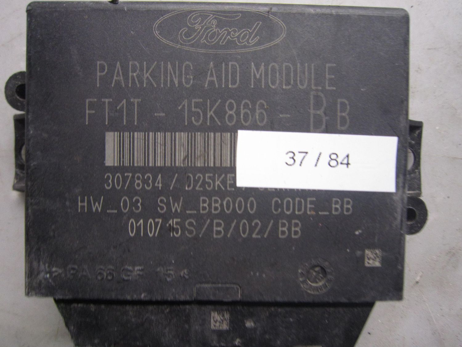 37-84 Centralina sensori parcheggio Ford FT1T-15K866-BB FT1T15K866BB HW : 03 SW: BB000 CODE: BB  FORD  TRANSIT
