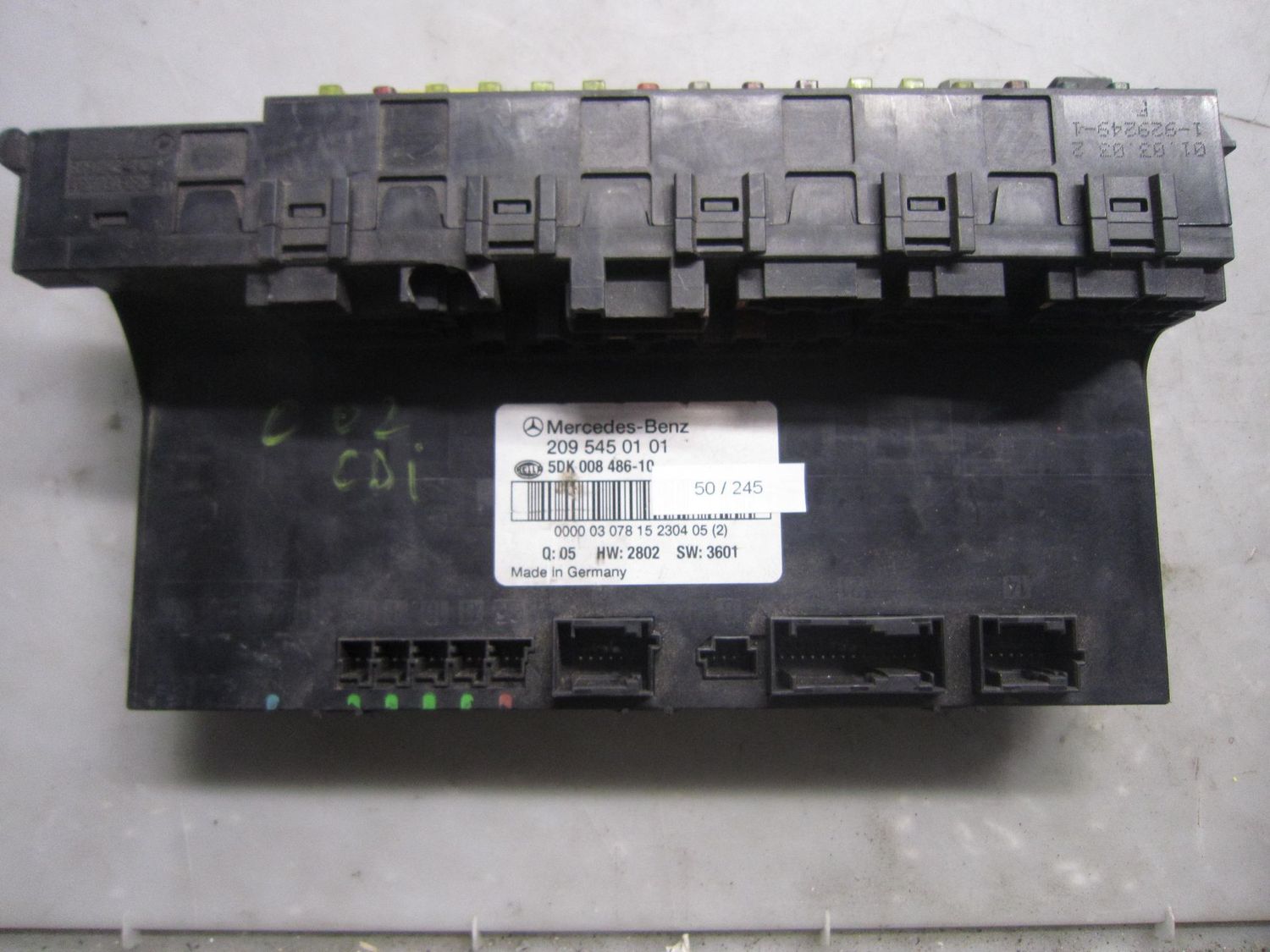 50-245 Body Computer Hella Kg 209 545 01 01 2095450101 5DK 008 486-10 HW 2802 SW 3601  MERCEDES Benzina Classe C