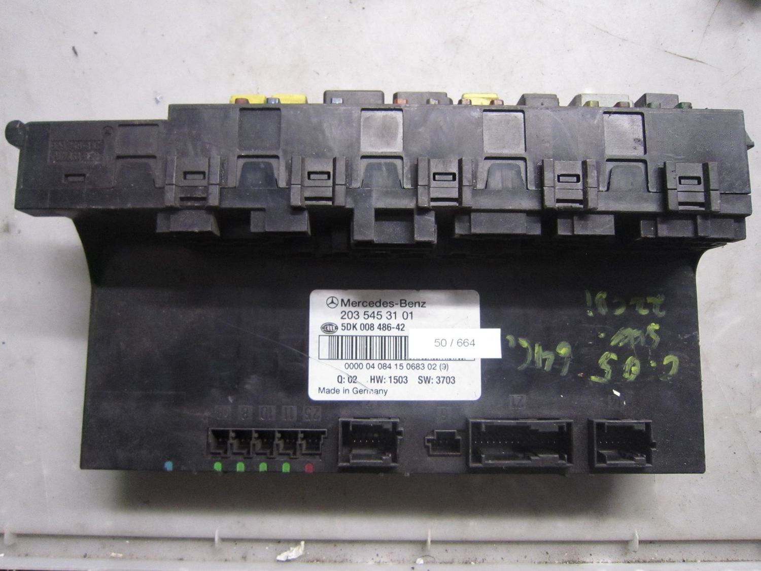 50-664 Body Computer Hella Kg 203 545 31 01 2035453101 5DK 008 486-42 SW:3703 HW:1503  MERCEDES  Classe C