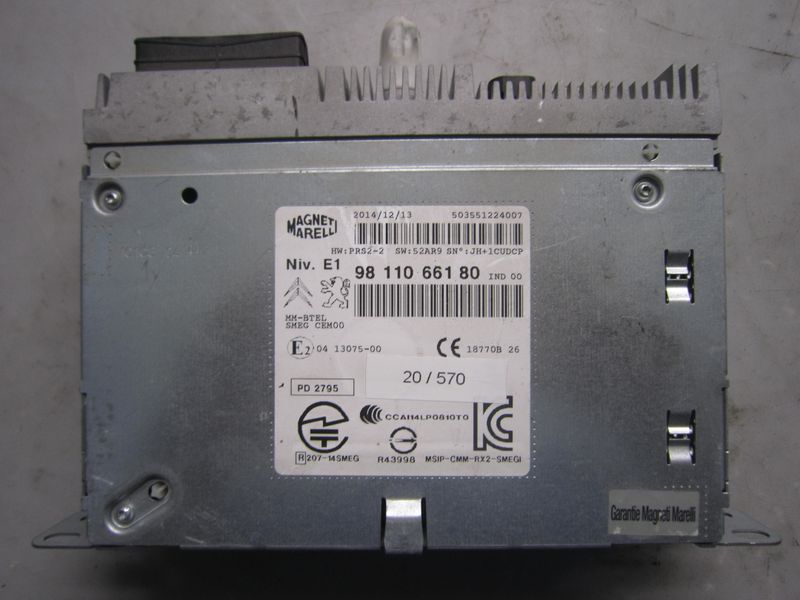 20-570 Autoradio Magneti Marelli 98 110 661 80 9811066180     PEUGEOT  208