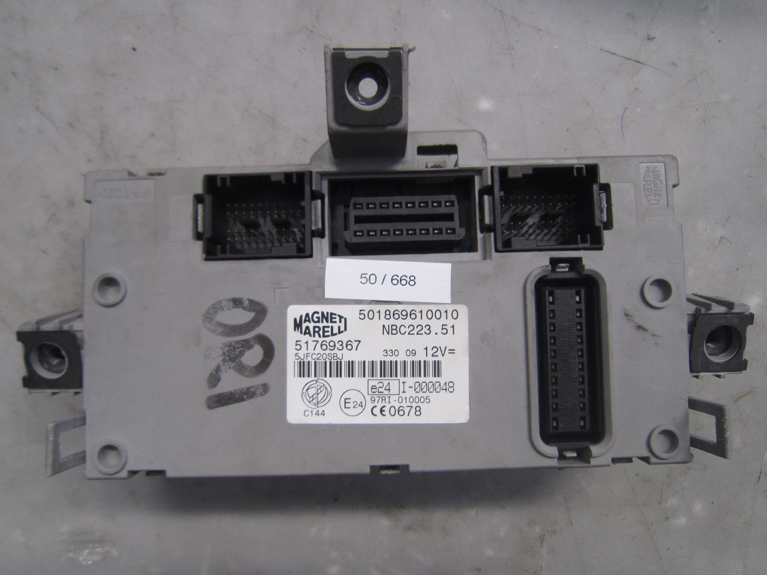 50-668 Body Computer Magneti Marelli 501869610010   NBC223.51 51769367   FIAT  DOBLO'