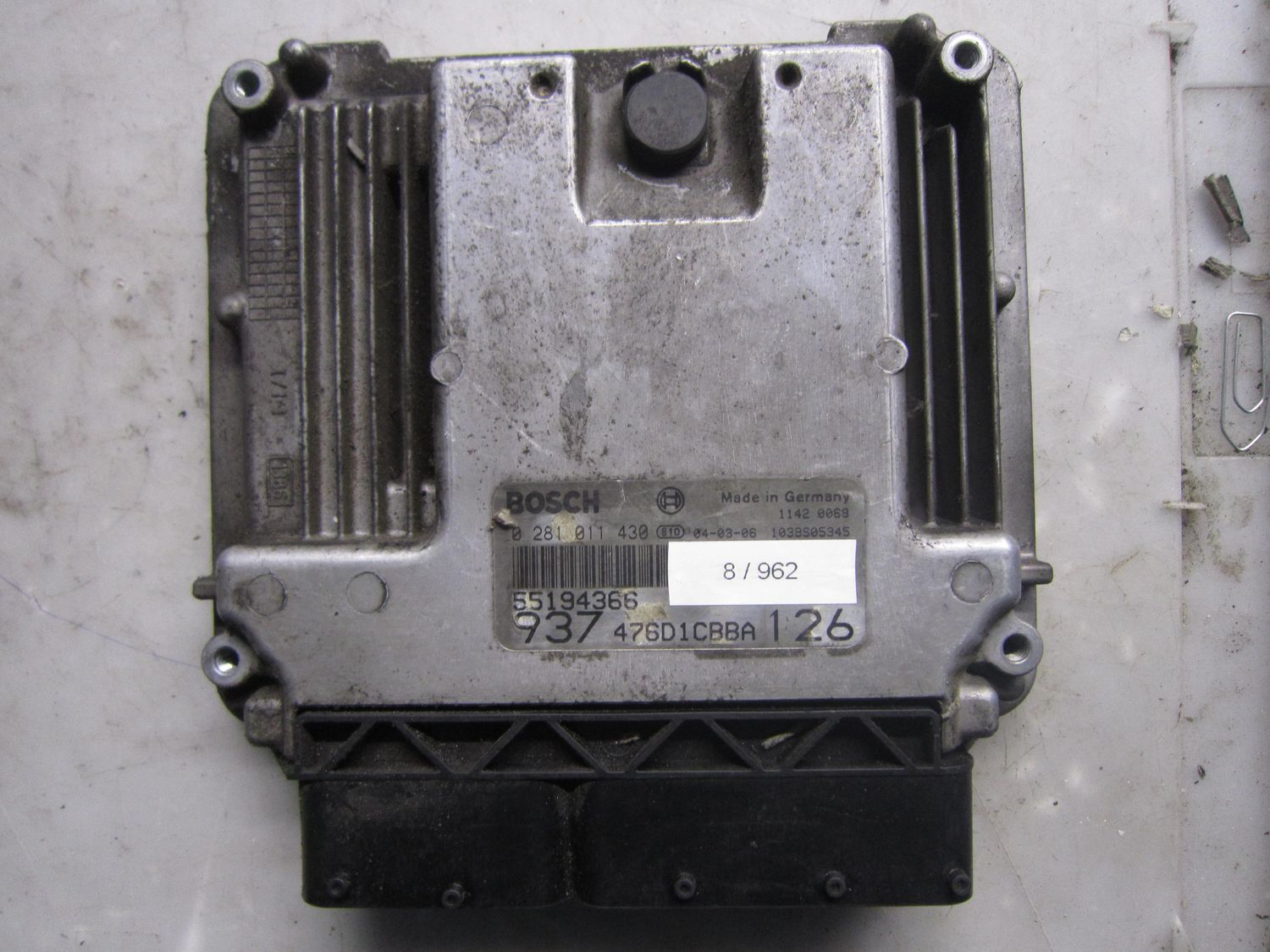 8-962 Centralina Motore Bosch 0 281 011 430 0281011430 55194366 1039S05345 937 476D1CBBA 126  ALFA ROMEO Diesel 147