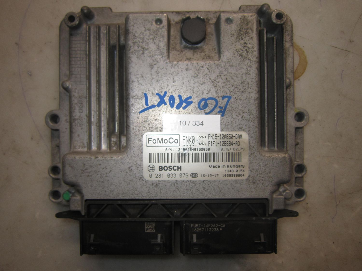 10-334 Centralina Motore Bosch 0 281 033 076 0281033076 FN15-12A650-DAA 1039S89804 F1F1-12B684-AD  FORD Diesel ECOSPORT