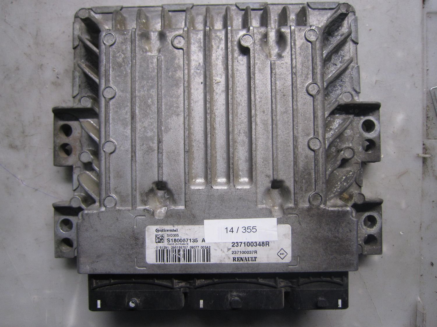 14-355 Centralina Motore Continental S180067135 A S180067135A 237100348R 237100037R SID 305  RENAULT Diesel Varie