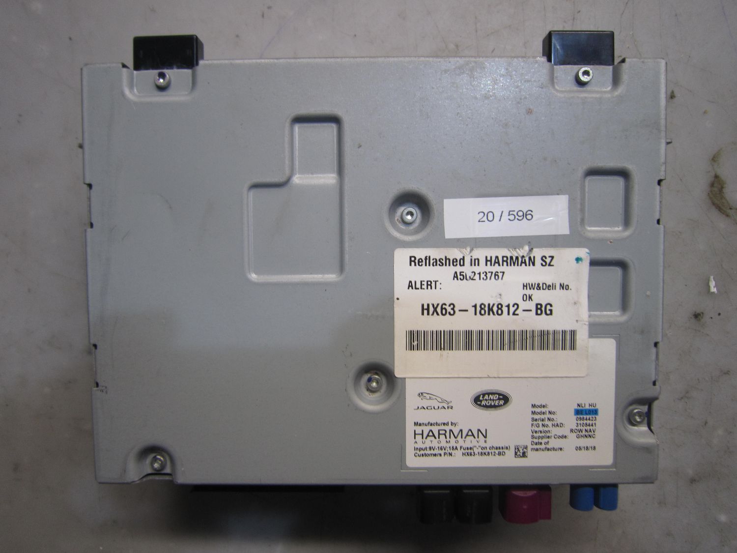 20-596 Autoradio Harman HX63-18K812-BG HX6318K812BG BE L013 NLI HU   LAND ROVER  DISCOVERY