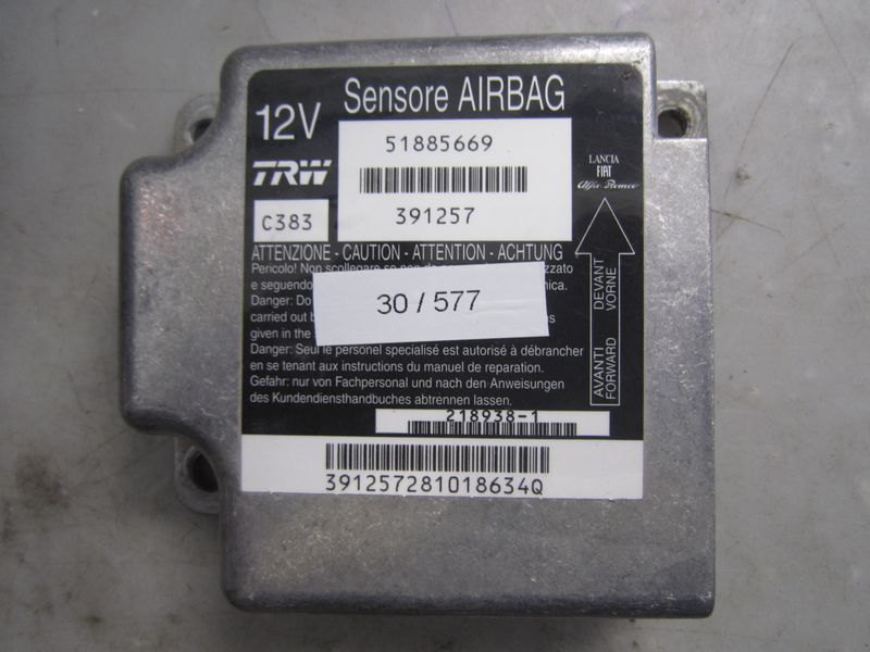 30-577 Centralina Airbag TRW 51885669   391257    FIAT  PANDA
