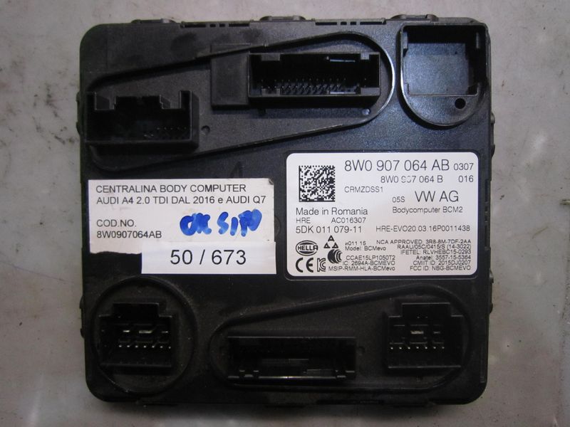 50-673 Body Computer Hella KG 5DK 011 079-11 5DK01107911 8W0 907 064 AB HRE AC016307 3557-15-5364  AUDI  A 4