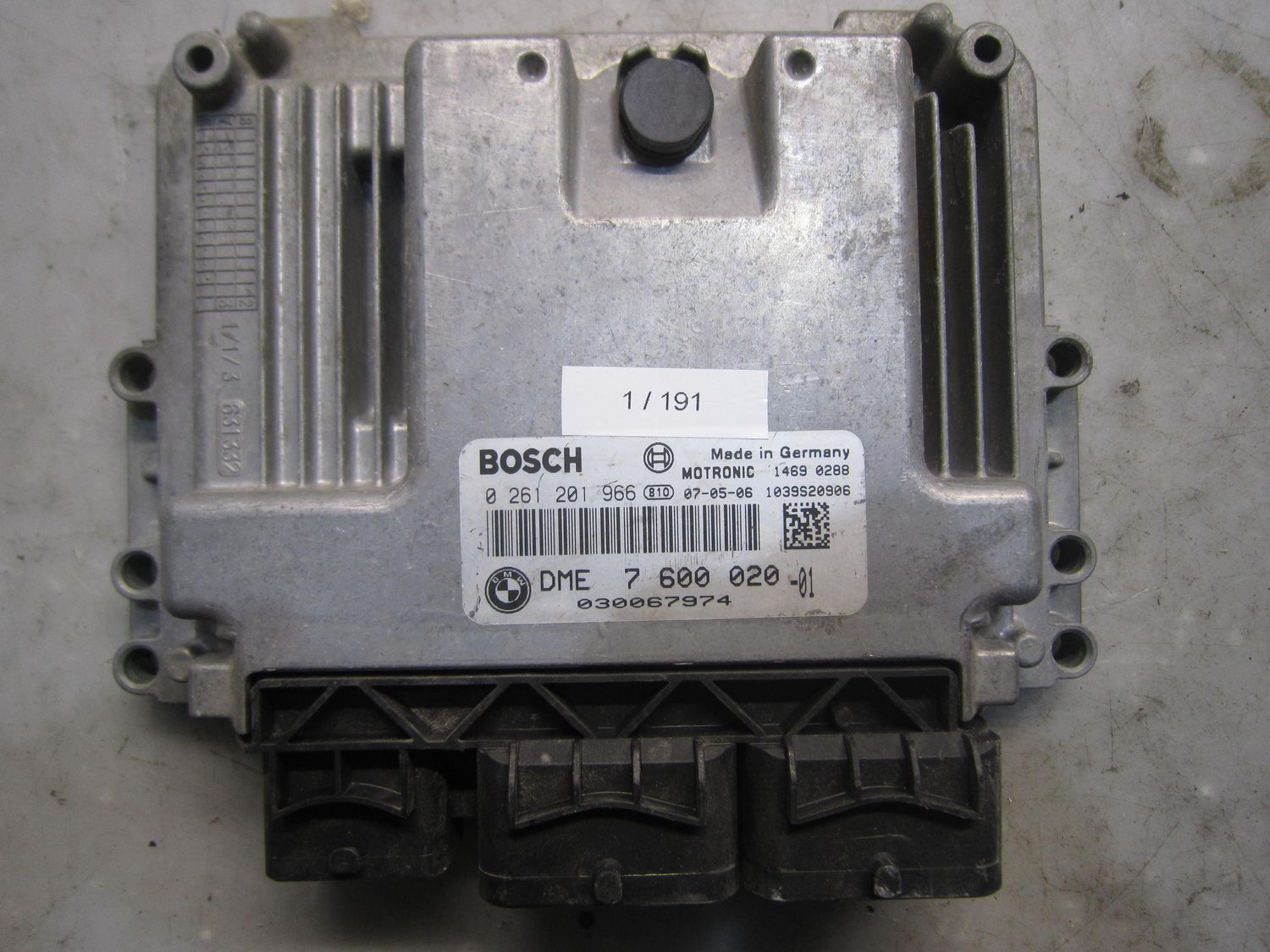 1-191 Centralina Motore Bosch 0 261 201 966 0261201966 7 600 020 1039S20906   MINI Benzina Cooper