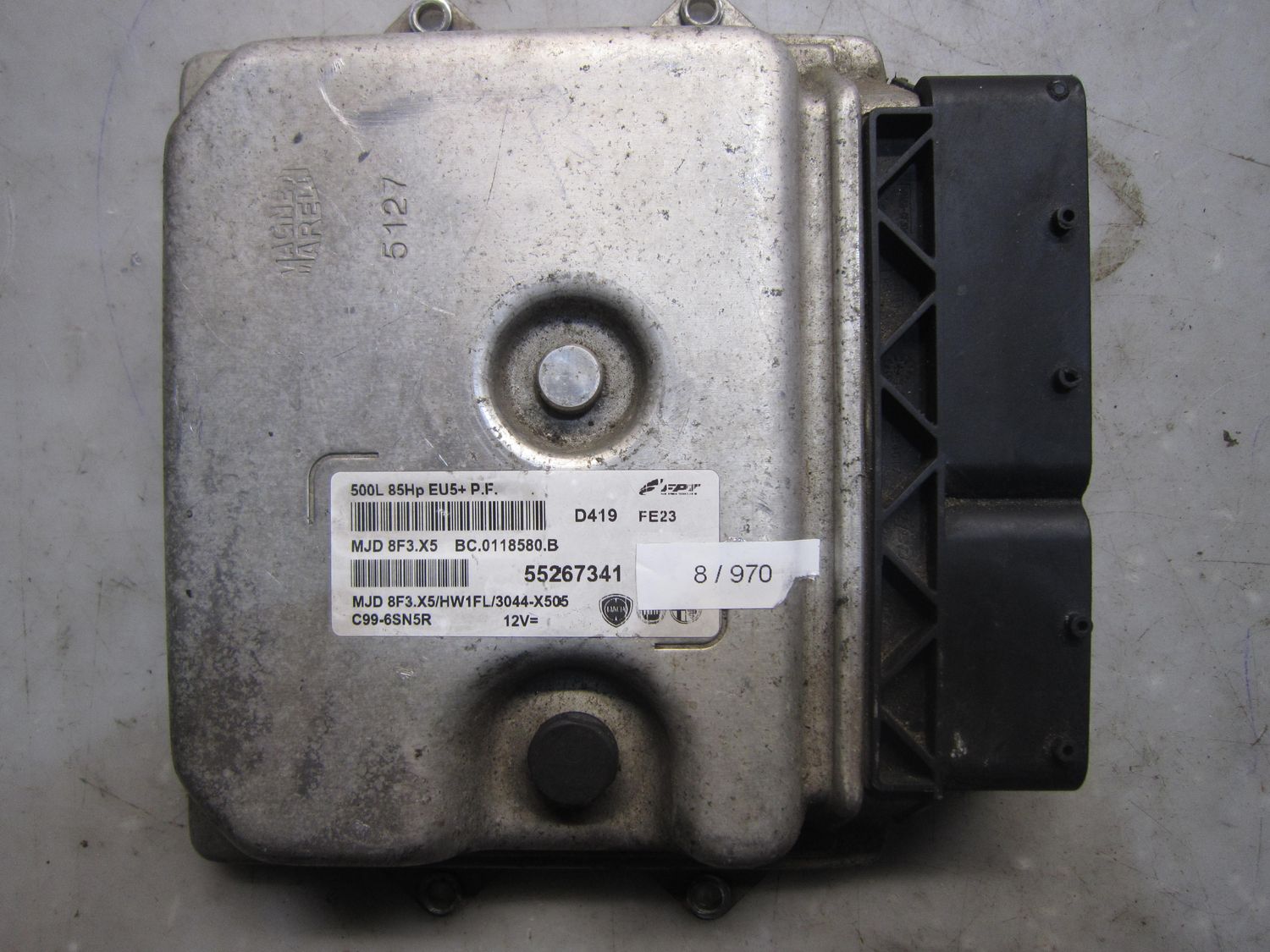 8-970 Centralina Motore Magneti Marelli 55267341   MJD 8F3.X5 HW1FL/3044-X505 500L 85HP EU5+P.F.   FIAT Diesel 500