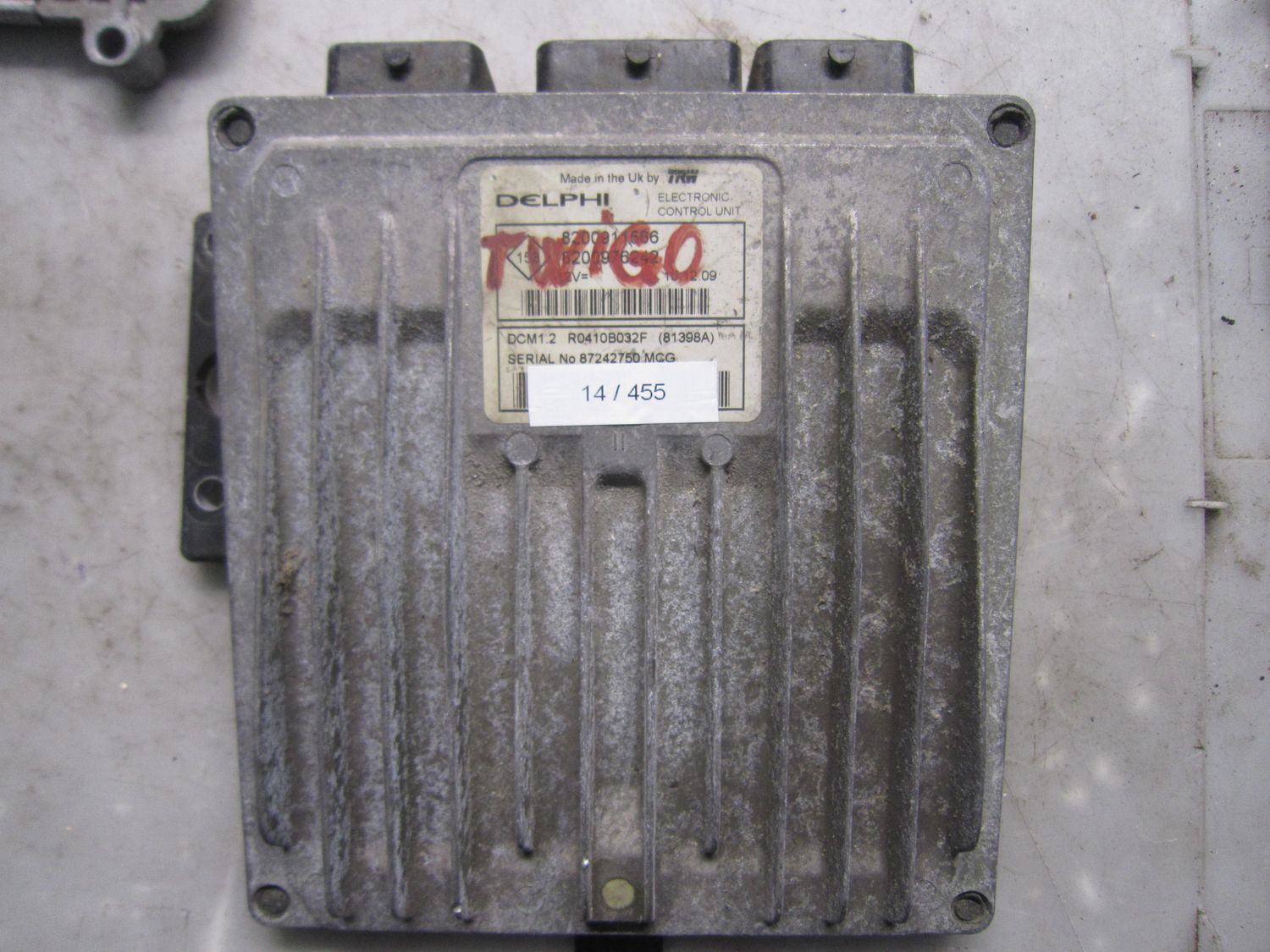 14-455 Centralina Motore Delphi R0410B032F   8200911566 8200976242 81398A  RENAULT Diesel TWINGO