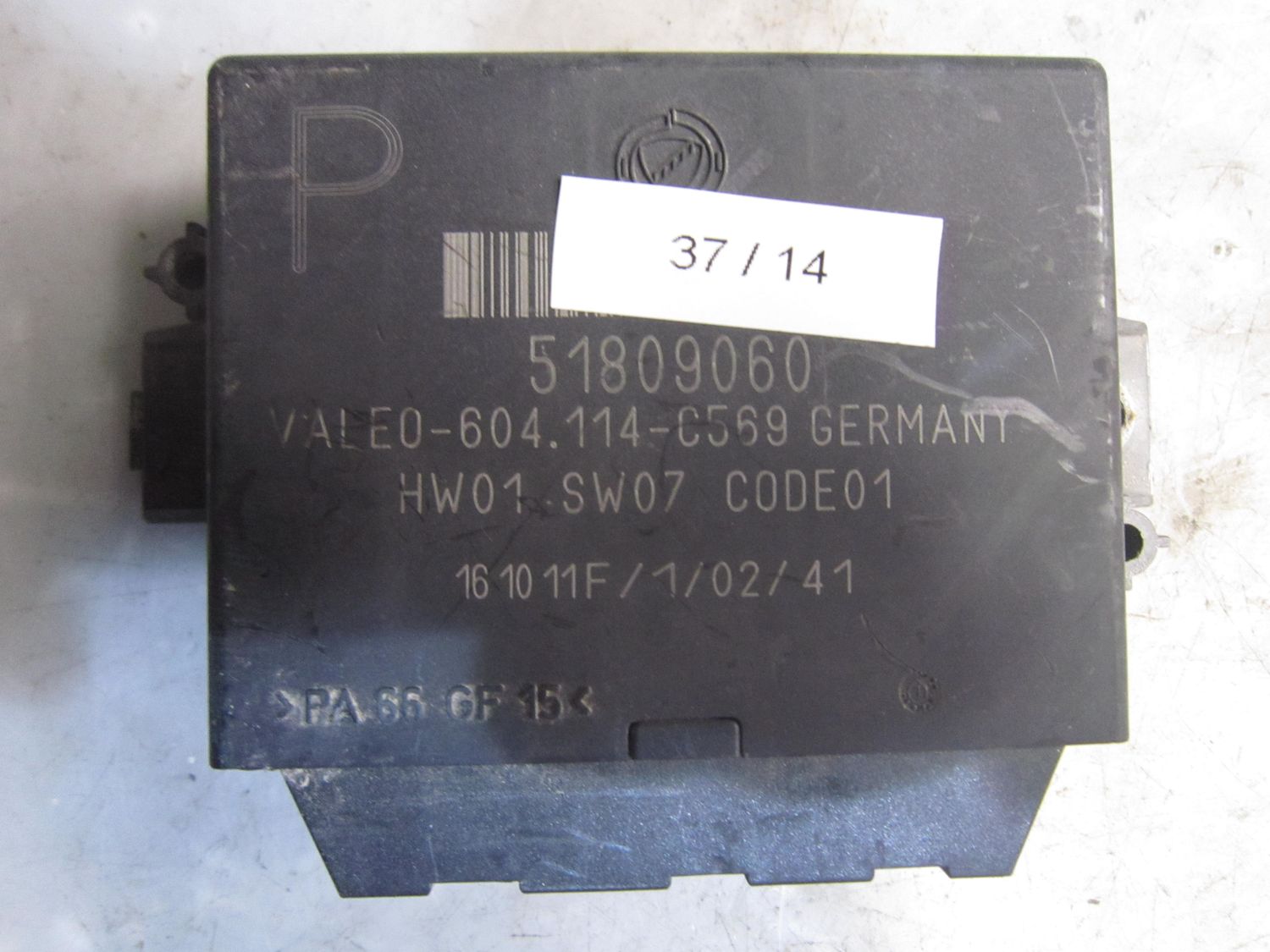 37-14 Centralina Sensori Parcheggio Valeo 51809060   604.114-C569 HW01 SW06 CODE01 LANCIA  Delta