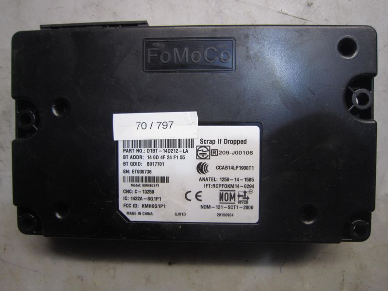 70-797 Centralina Bluetooth Fomoco D1BT-14D212-LA D1BT14D212LA 1259-14-1505 1422A-SQ1P1   FORD  FIESTA