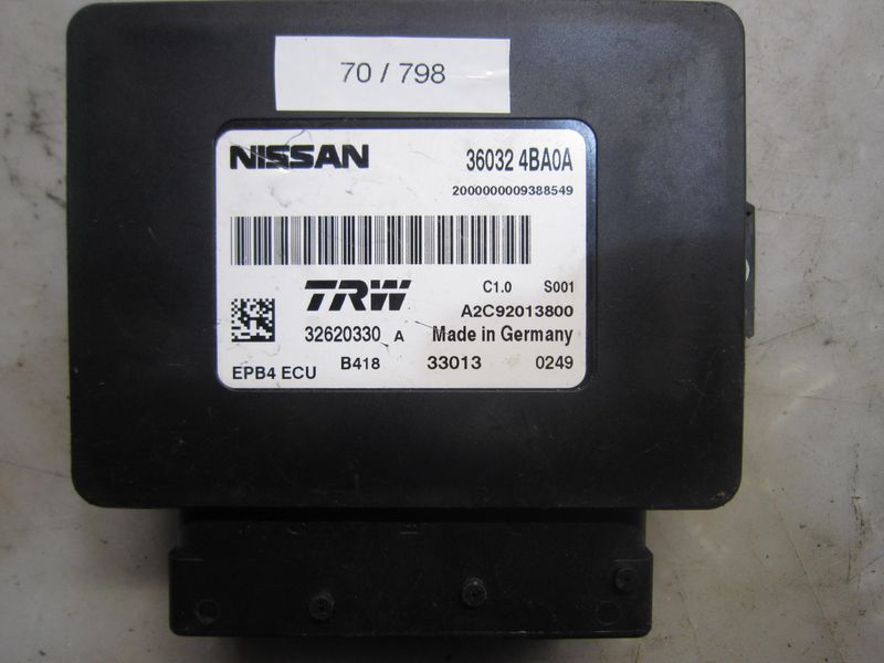 70-798 Modulo Controllo Freno A Mano Trw 36032 4BA0A 360324BA0A A2C53256601 32620330   NISSAN Diesel Qashqai