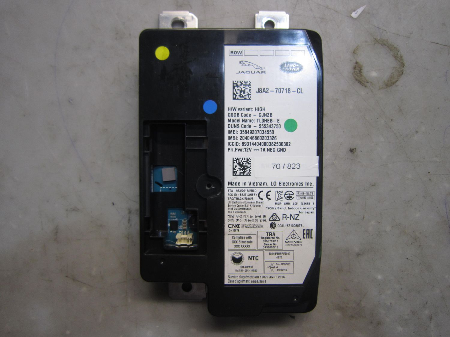 70-823 Modulo Interfaccia Multimediale LG J8A2-70718-CL J8A270718CL     LAND ROVER  RANGE ROVER SPORT
