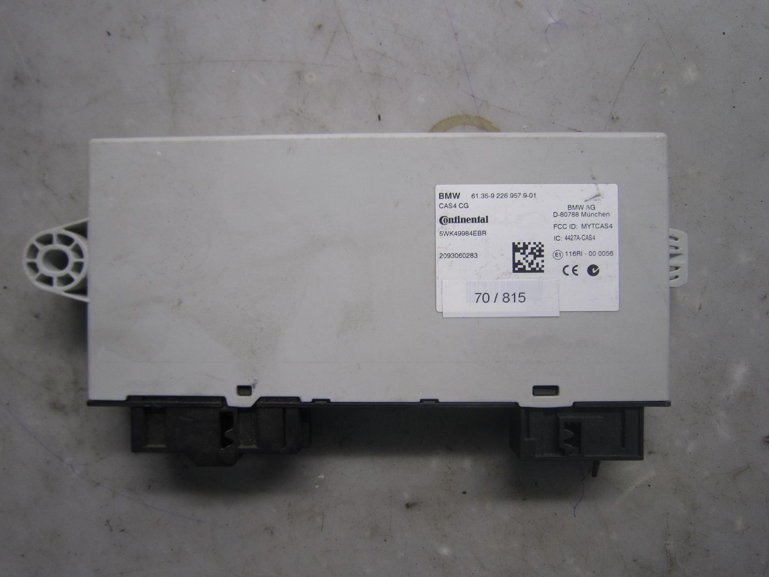 70-815 Centralina Modulo Confort Continental 5WK49984EBR   9 226 957 9-01 CAS4 CG   BMW Diesel SERIE 5