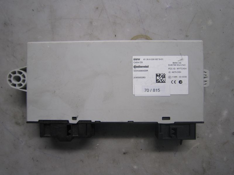 70-815 Centralina Modulo Confort Continental 5WK49984EBR   9 226 957 9-01 CAS4 CG   BMW Diesel SERIE 5