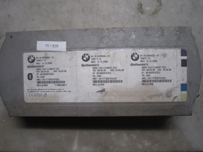 70-828 Centralina Bluetooth Continental 169211 15 16921115 84.10 9205930-01    BMW  Serie 3