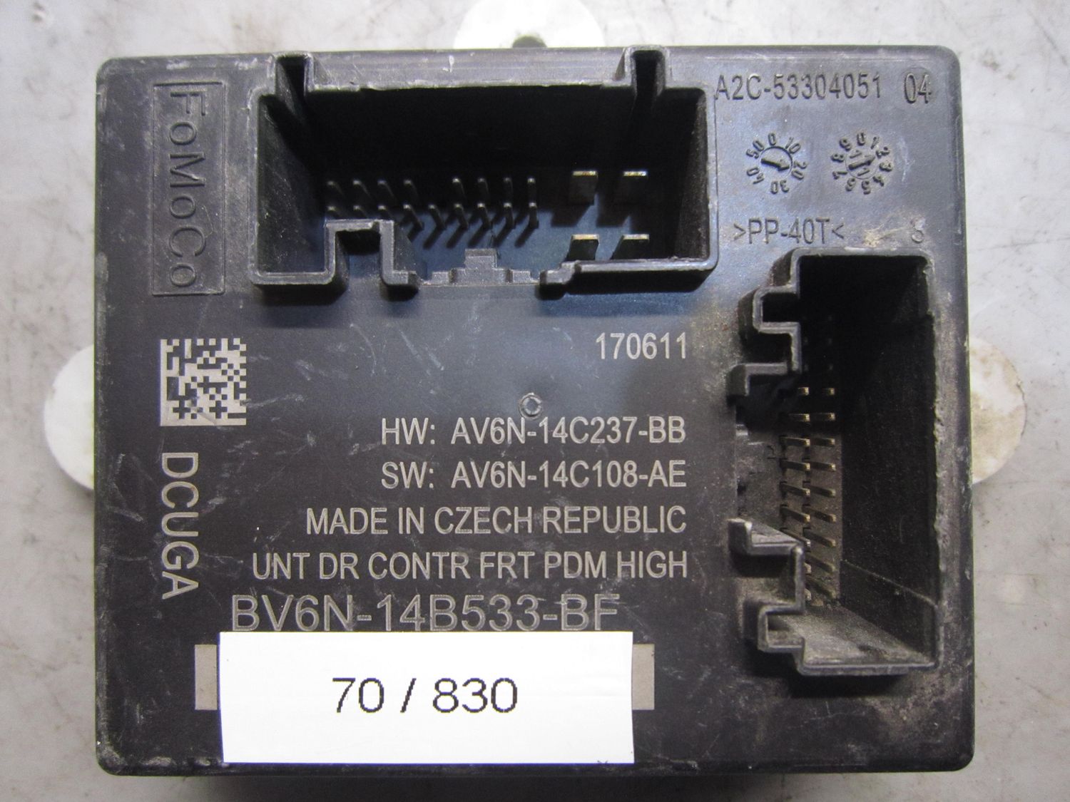 70-830 Centralina Porte Fomoco BV6N-14B533-BF BV6N14B533BF AV6N-14C237-BB AV6N-14C108-AE   FORD  Varie