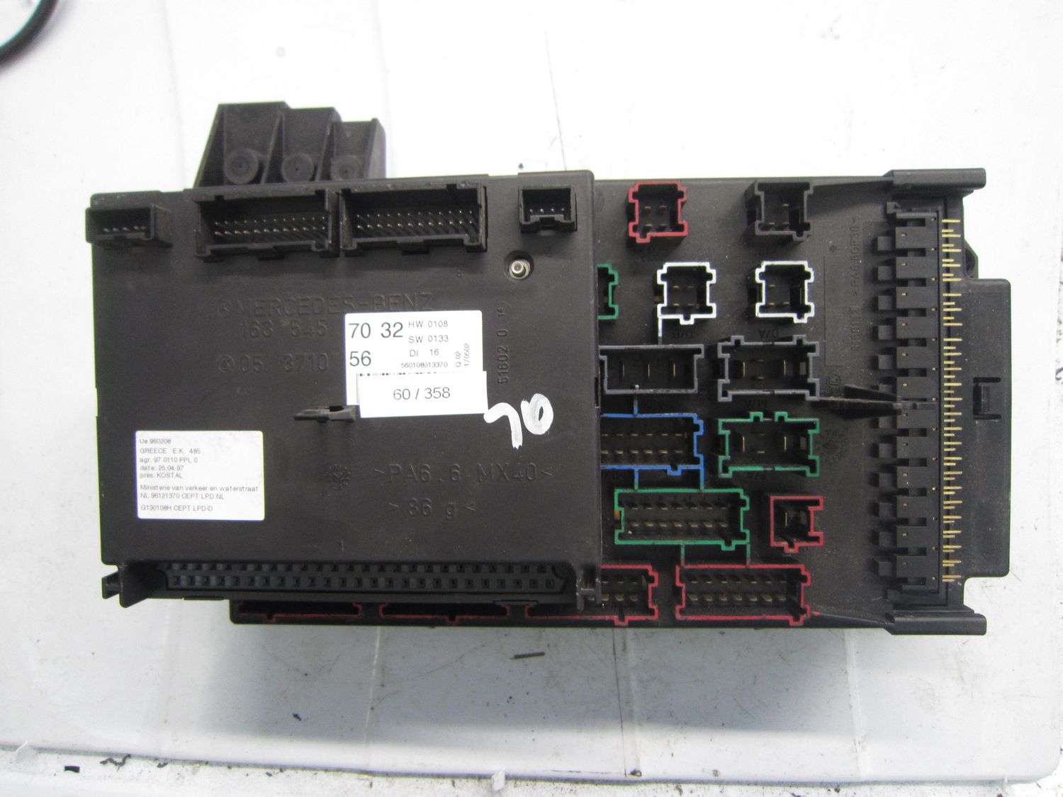 60-358 Scatola Fusibili Mercedes 163 545 70 32 1635457032 05 3710 56 363459   MERCEDES  ML