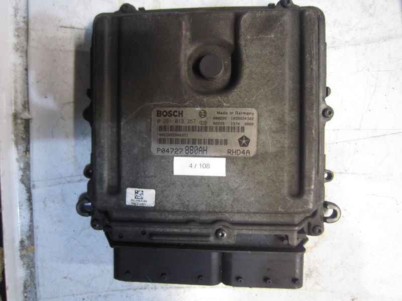 4-108 Centralina Motore Bosch 0 281 013 357 0281013357 P04727880AH 1039S24362 RHD4A   CHRYSLER Diesel Voyager