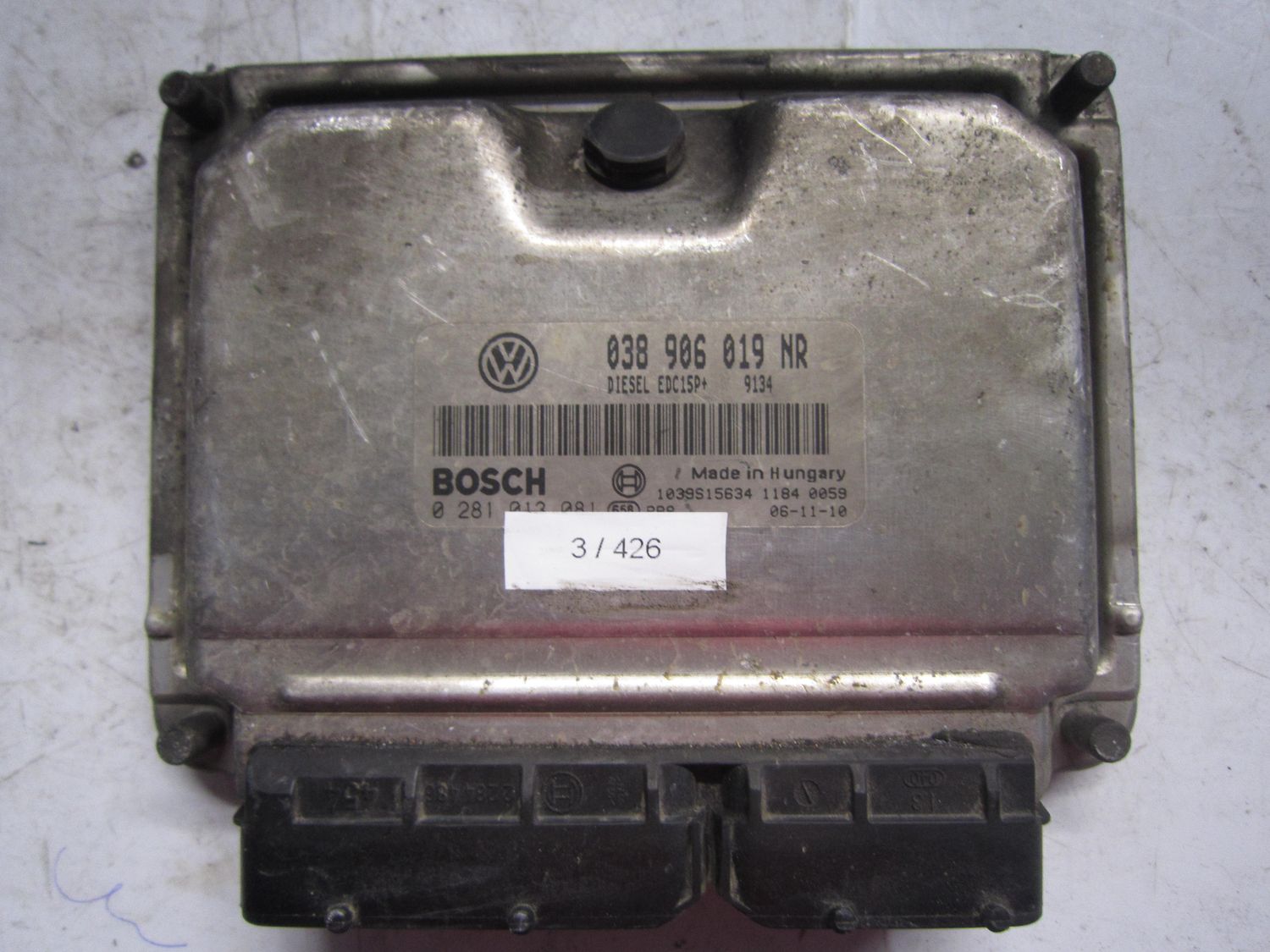 3-426 Centralina Motore Bosch 0 281 013 081 0281013081 038 906 019 NR 1039S15634 EDC15P+  SKODA Diesel ROOMSTER