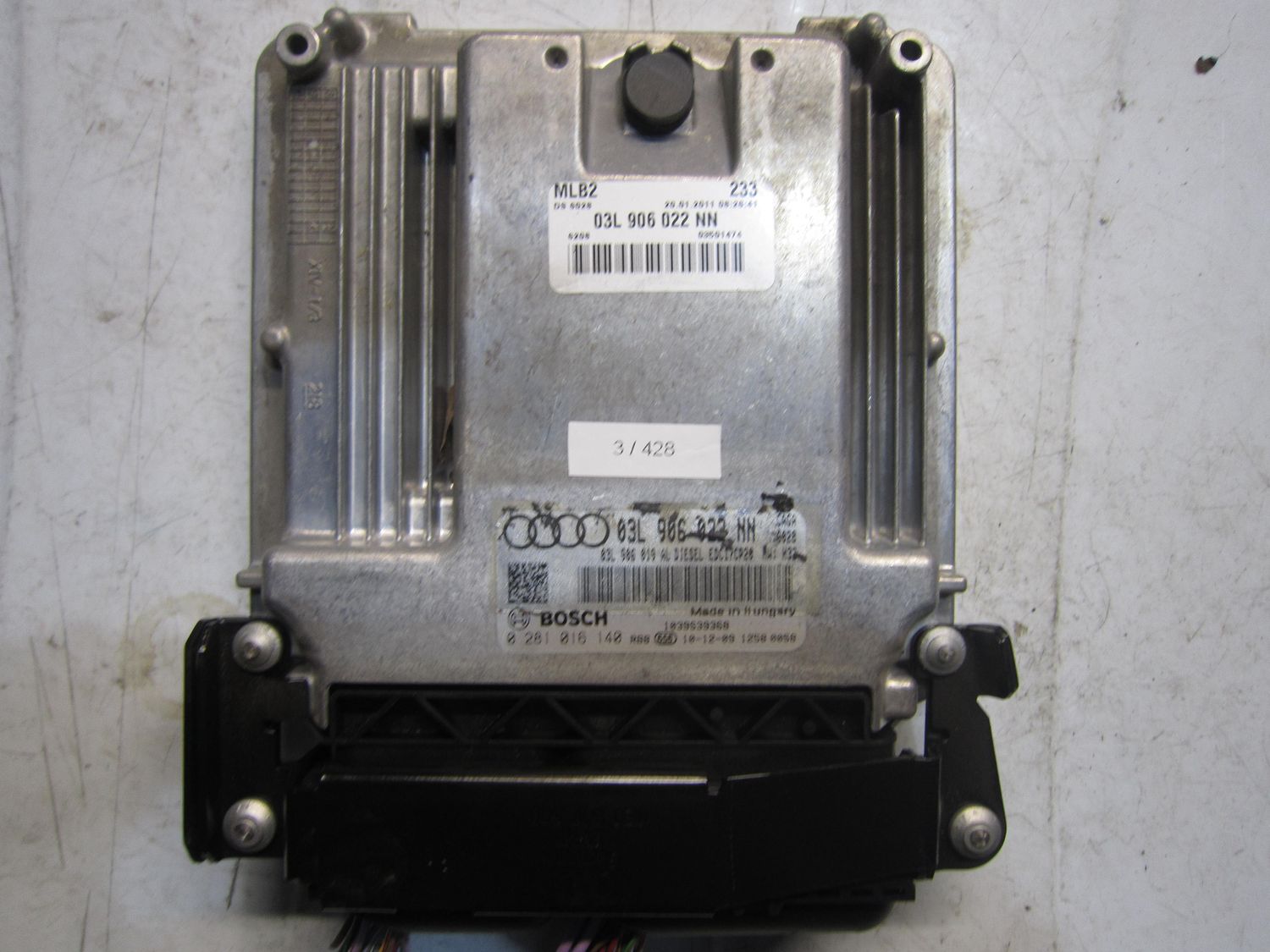 3-428 Centralina Motore Bosch 0 281 016 140 0281016140 03L 906 022 NN 1039S39368 EDC17CP20  AUDI Diesel A 4
