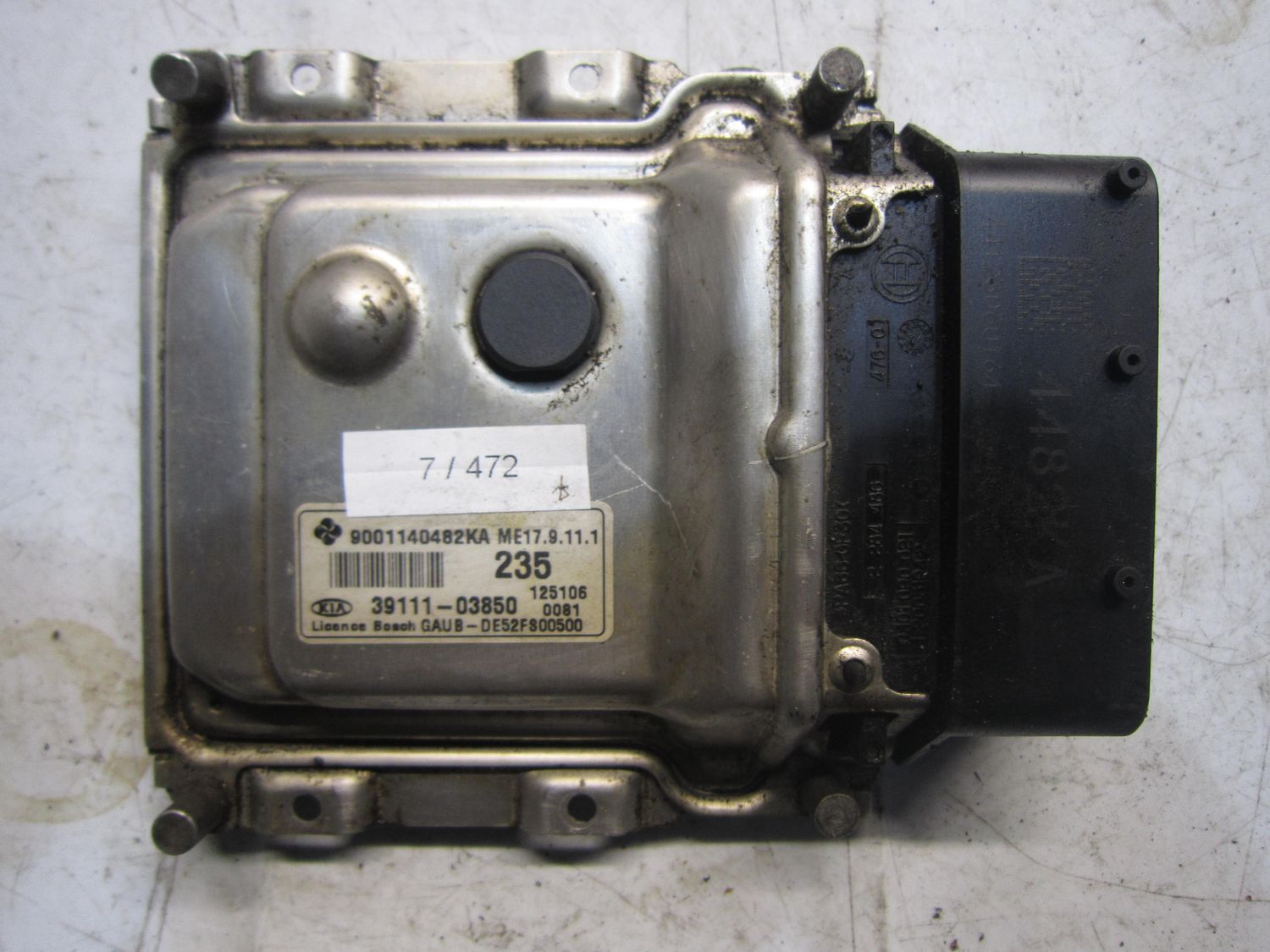 7-472 Centralina Motore Kia 39111-03850 3911103850 DE52FS00500 235 125106 ME17.9.11.1  KIA Benzina RIO
