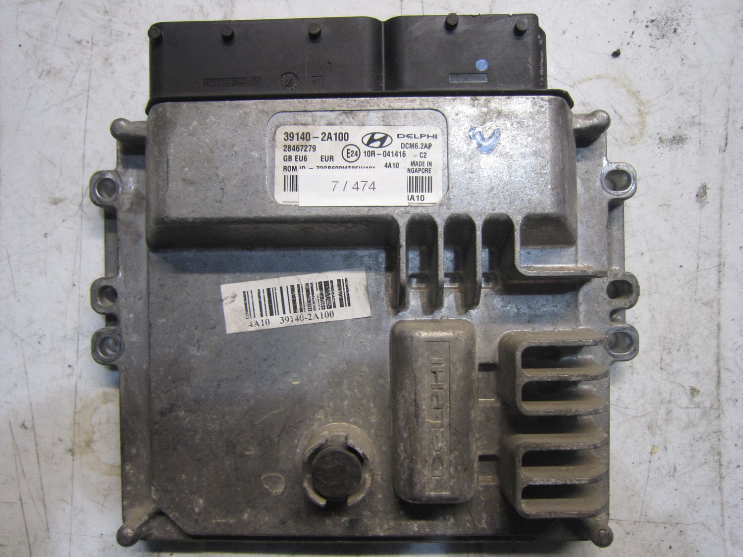 7-474 Centralina Motore Delphi 39140-2A100 391402A100 28467279 DCM6.2AP   HYUNDAI Diesel I 20