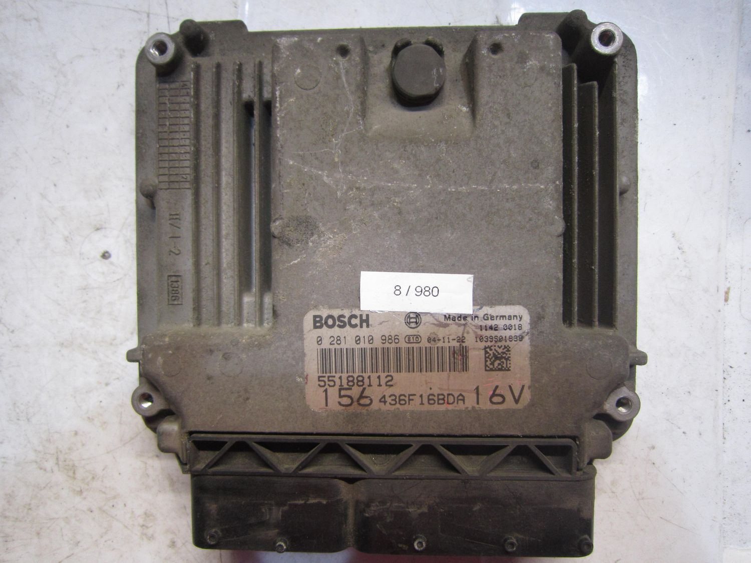 8-980 Centralina Motore Bosch 0 281 010 986 0281010986 55188112 1039S04998 156 436716BDA 16V  ALFA ROMEO Diesel 156