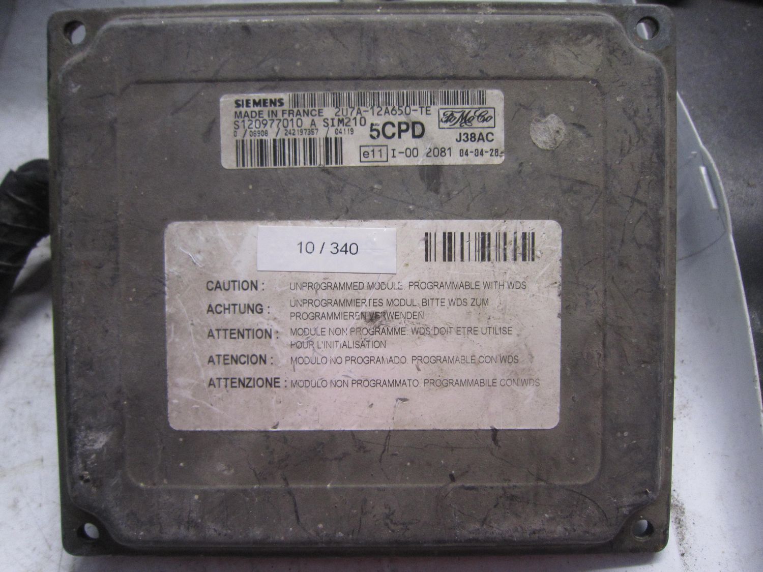 10-340 Centralina Motore Siemens S120977010 A S120977010A 2U7A-12A650-TE SIM210 5CPD J38AC  FORD Benzina Fiesta