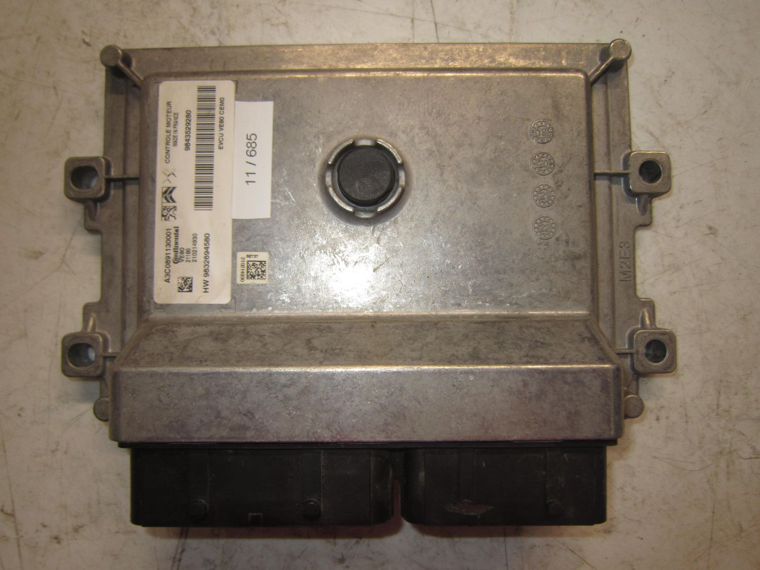 11-685 Centralina Motore Continental 9843529280   A3C0891130001    CITROEN Elettrica / Benzina EXPERT